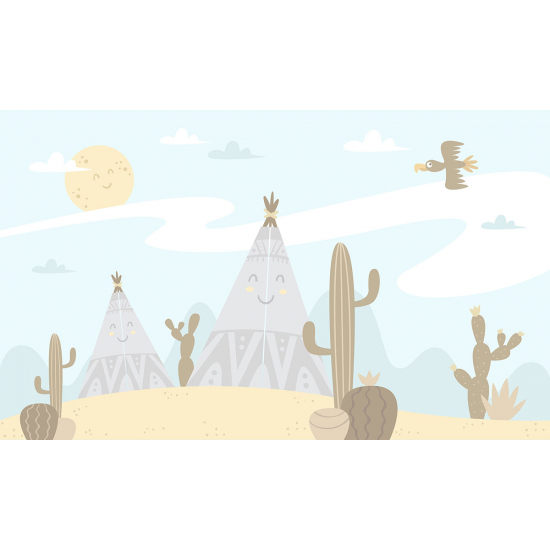 Carta da parati panoramica per bambini - Tipi Paesaggio