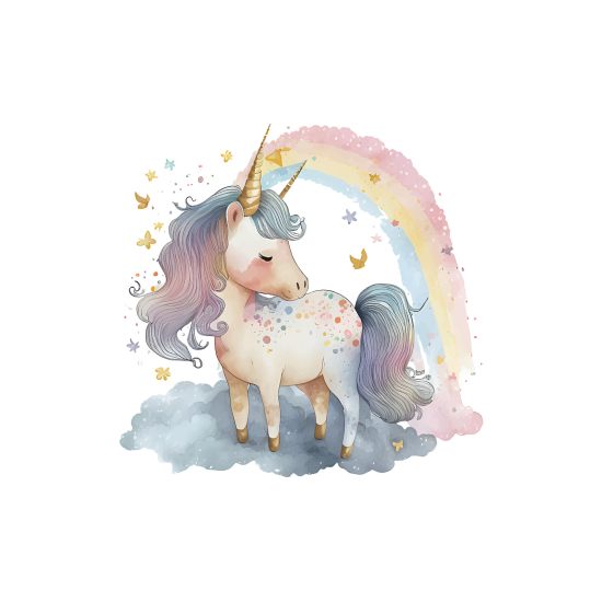 Carta da parati panoramica per bambini - Unicorno