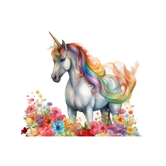 Carta da parati panoramica per bambini - Unicorno