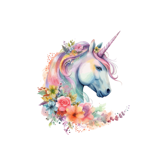 Carta da parati panoramica per bambini - Unicorno