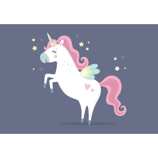 Carta da parati panoramica per bambini - Unicorno