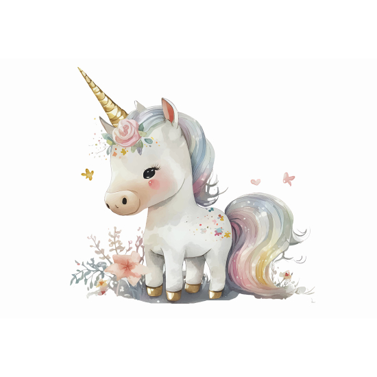 Carta da parati panoramica per bambini - Unicorno