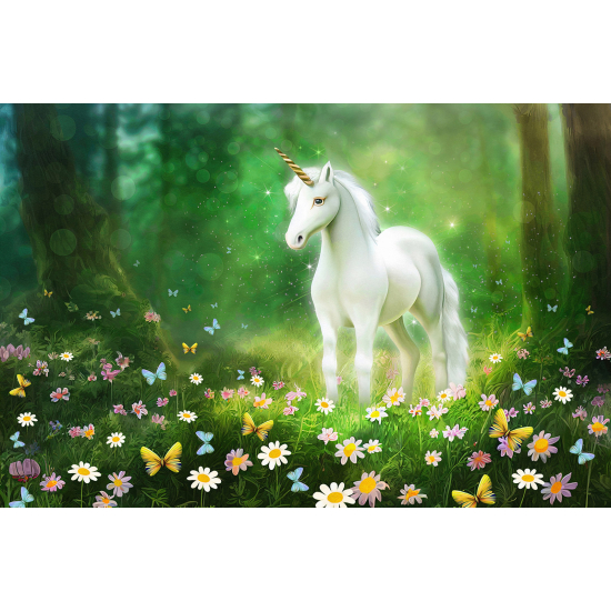 Carta da parati panoramica per bambini - Unicorno