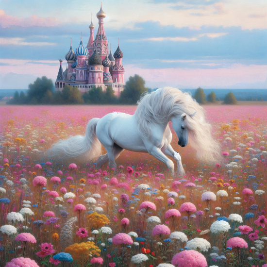 Carta da parati panoramica per bambini - Unicorno