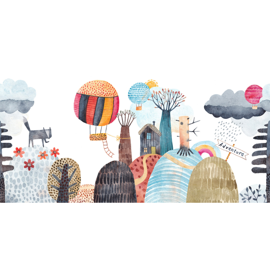 Carta da parati panoramica per bambini - Villaggio