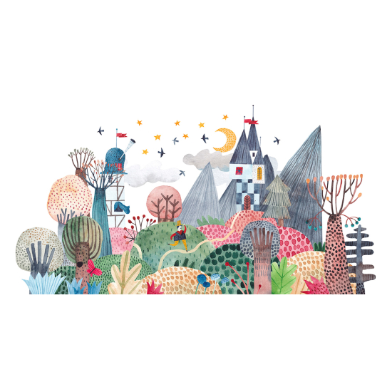 Carta da parati panoramica per bambini - Villaggio