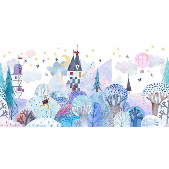 Carta da parati panoramica per bambini - Villaggio