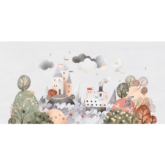 Carta da parati panoramica per bambini - Villaggio