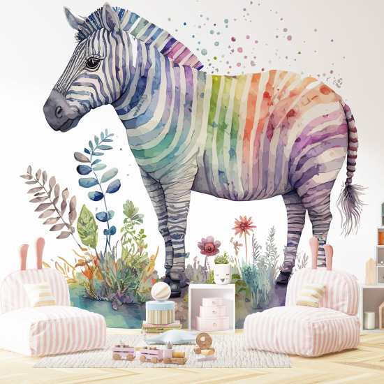 Carta da parati panoramica per bambini - Zebra