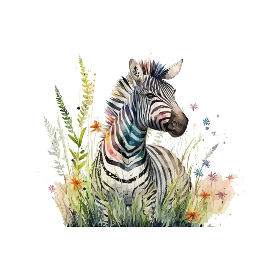Carta da parati panoramica per bambini - Zebra