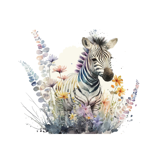Carta da parati panoramica per bambini - Zebra