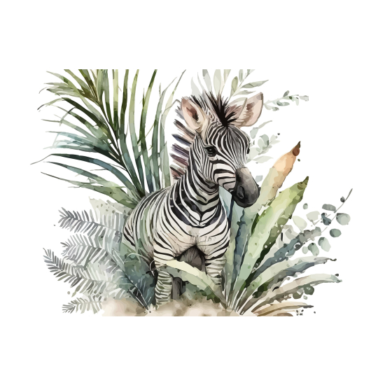 Carta da parati panoramica per bambini - Zebra