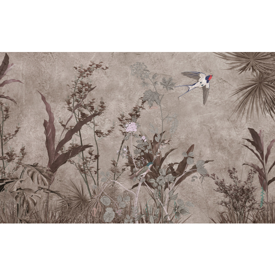 Carta da parati panoramica - Piante Uccello