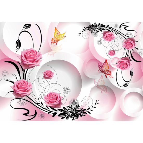 Carta da parati panoramica - Rose 3D