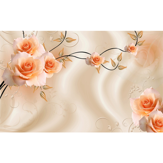 Carta da parati panoramica - Rose 3D