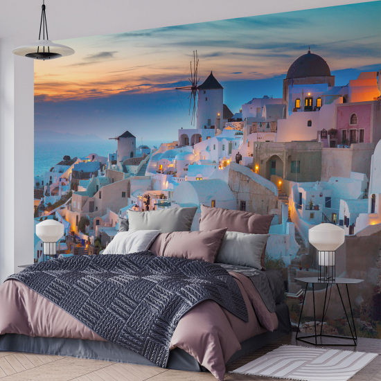 Carta da parati panoramica - Santorini Grecia