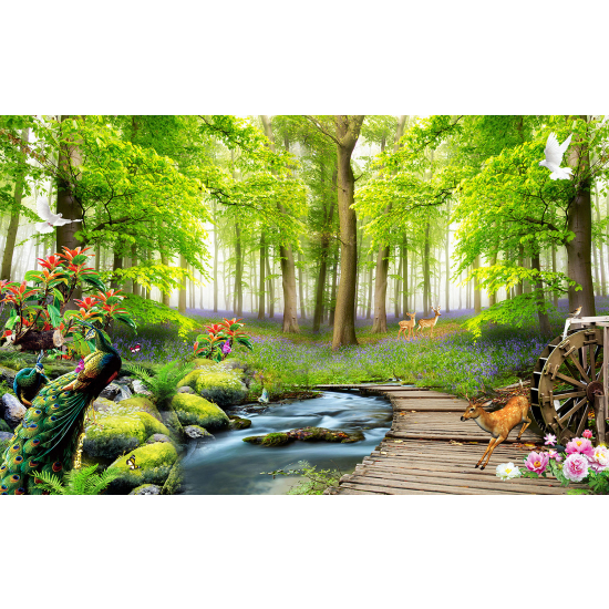 Carta da parati panoramica - Sentiero nella foresta