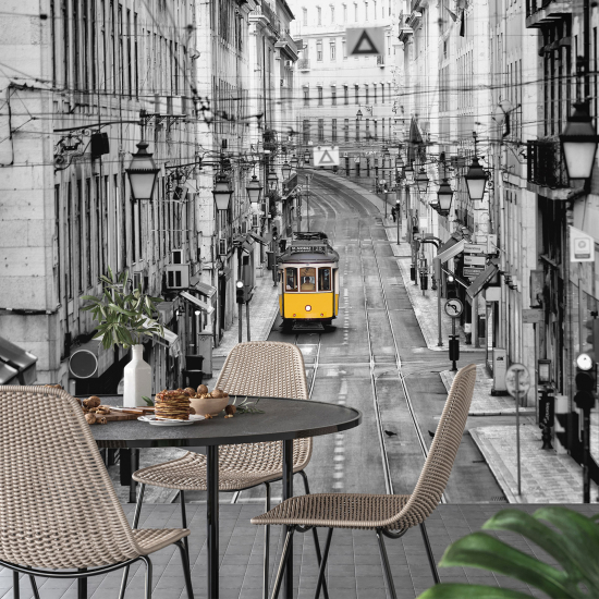 Carta da parati panoramica - Tram Lisbona