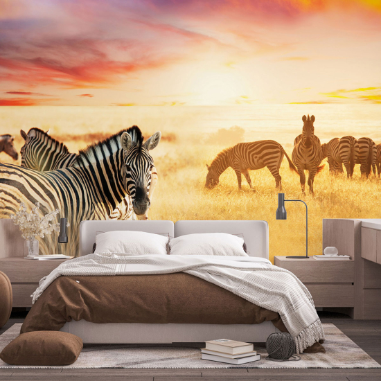 Carta da parati panoramica - Zebre Savana