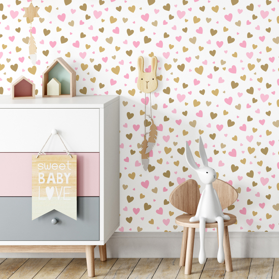 Carta da parati per bambini - Cuori