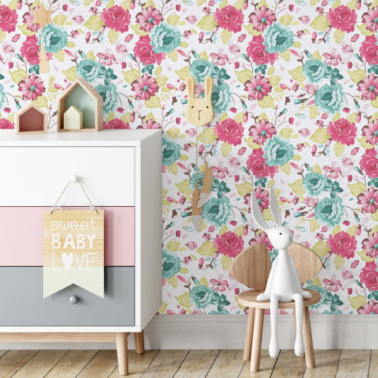 Carta da parati per bambini - Fiori