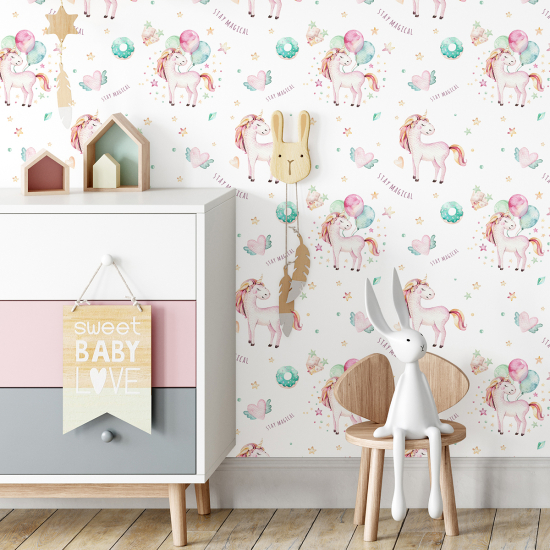 Carta da parati per bambini - Unicorni