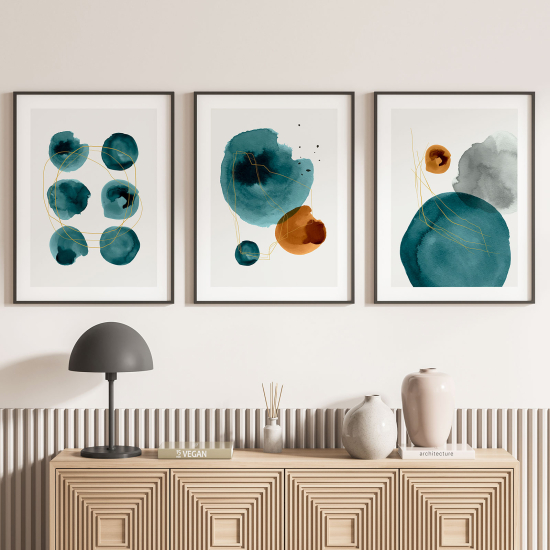 Confezione di 3 poster trittici - Astratto