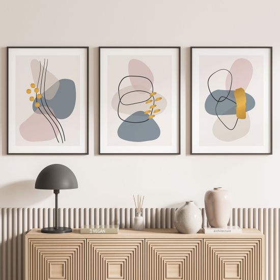 Confezione di 3 poster trittici - Astratto