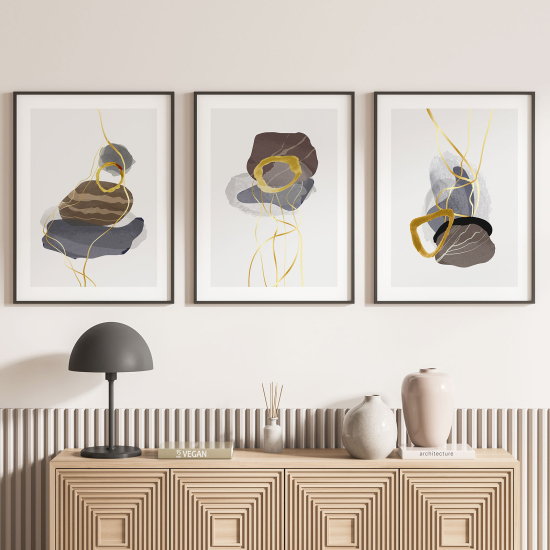 Confezione di 3 poster trittici - Astratto