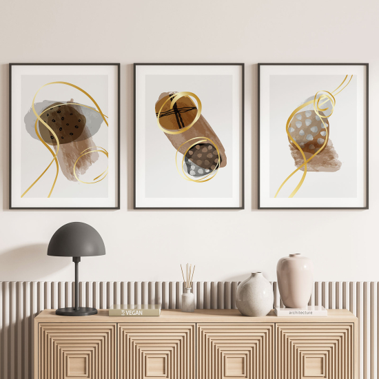 Confezione di 3 poster trittici - Astratto