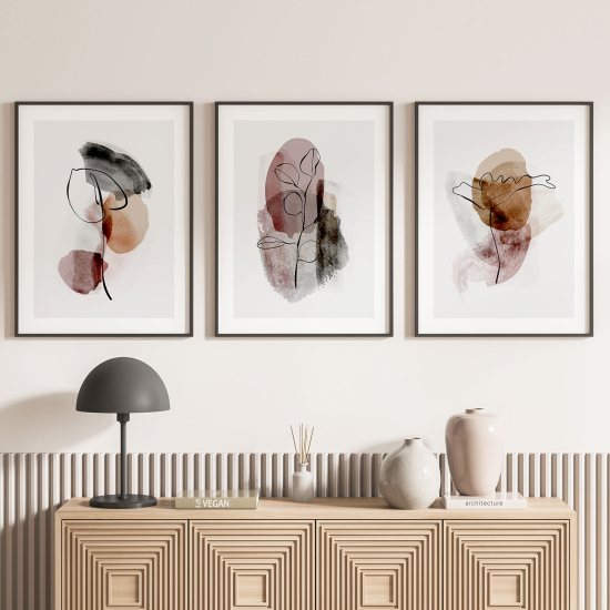 Confezione di 3 poster trittici - Astratto