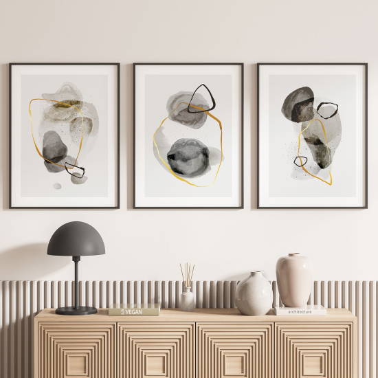 Confezione di 3 poster trittici - Astratto