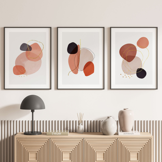 Confezione di 3 poster trittici - Astratto