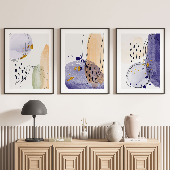 Confezione di 3 poster trittici - Astratto