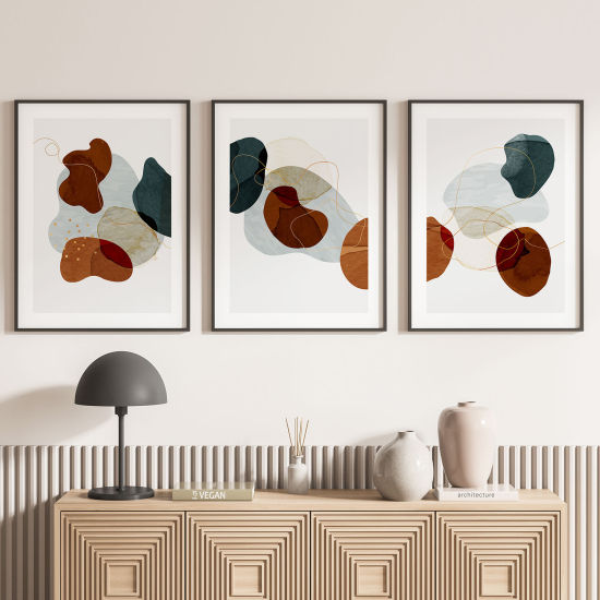 Confezione di 3 poster trittici - Astratto
