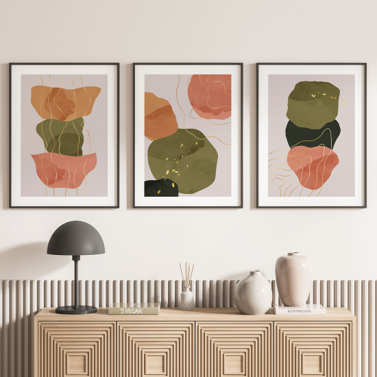 Confezione di 3 poster trittici - Astratto