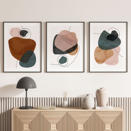 Confezione di 3 poster trittici - Astratto