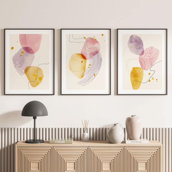Confezione di 3 poster trittici - Astratto