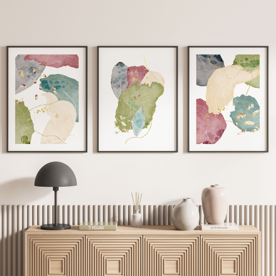 Confezione di 3 poster trittici - Astratto