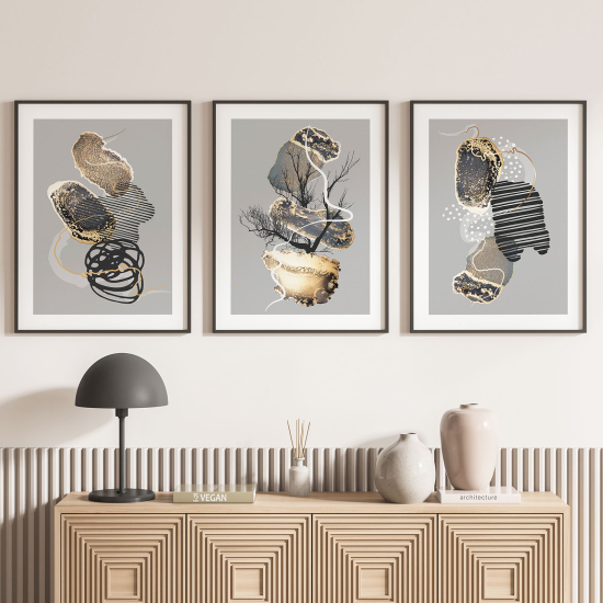 Confezione di 3 poster trittici - Astratto