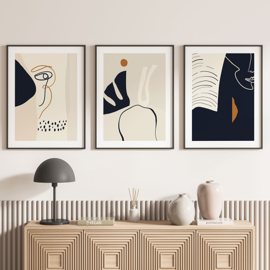 Confezione di 3 poster trittici - Astratto