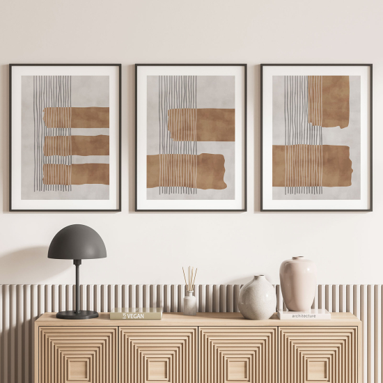 Confezione di 3 poster trittici - Astratto