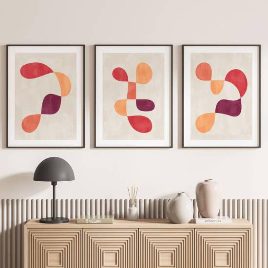 Confezione di 3 poster trittici - Astratto