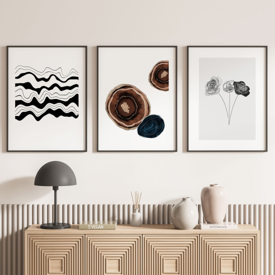Confezione di 3 poster trittici - Astratto