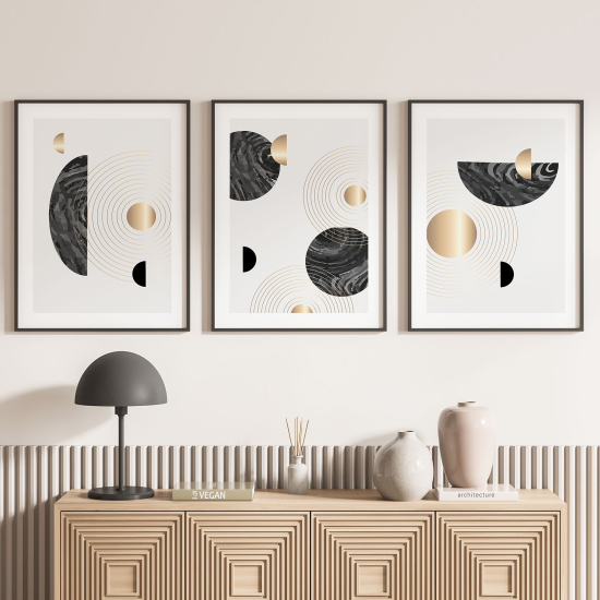 Confezione di 3 poster trittici - Astratto geometrico