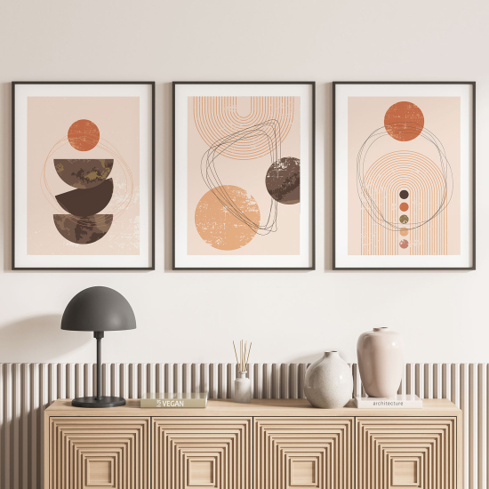 Confezione di 3 poster trittici - Boho