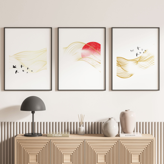 Confezione di 3 poster trittici - Boho