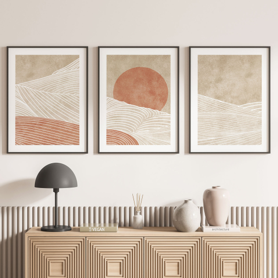 Confezione di 3 poster trittici - Boho