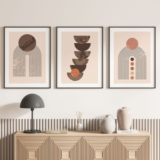 Confezione di 3 poster trittici - Boho