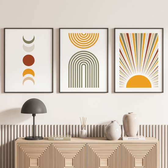 Confezione di 3 poster trittici - Boho